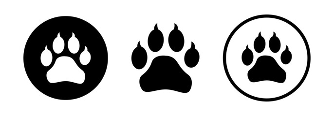 Paw dog or cat. Leg dog or cat. Simple illustration of puppy leg. © Yaroslav