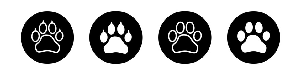 Paw dog or cat. Leg dog or cat. Simple illustration of puppy leg.