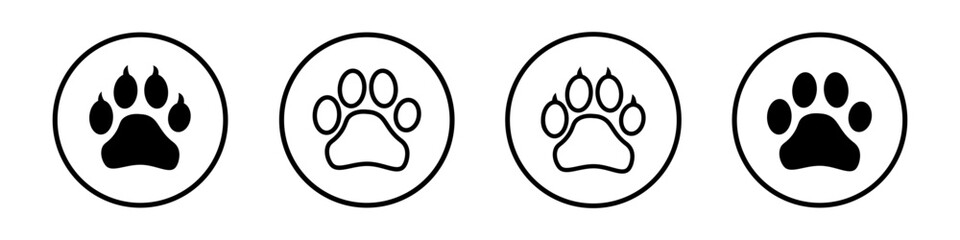 Paw dog or cat. Leg dog or cat. Simple illustration of puppy leg. © Yaroslav