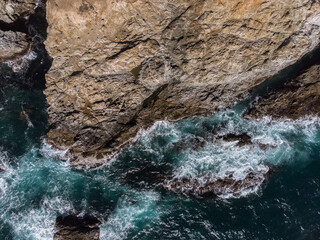 California Coast As Seen From Above At Big Sur During the Day