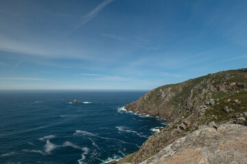 View of the Atlantic ocean from the cape of Finisterre