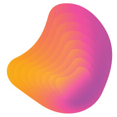 abstract illustration blot, gradient, modern style,  color: orange, pink, purple