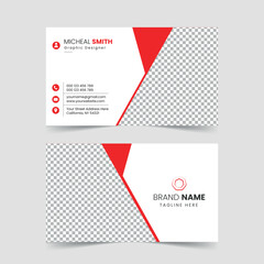Naklejka na ściany i meble Modern Business Card - Creative and Clean Business Card Template.