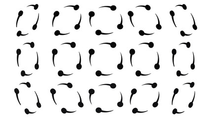 3d render icon loading icon with 3d render style black color