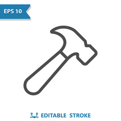 Hammer Icon. Tools, Construction, Repair, Home Improvement