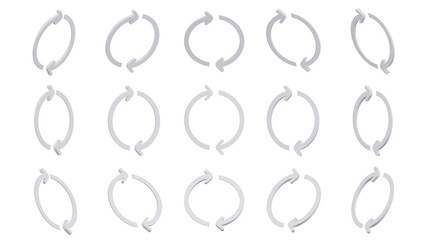 3d render icon loading icon with 3d render style white color