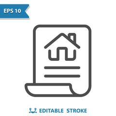 Lease Icon. Contract, Mortgage, Real Estate, House, Home