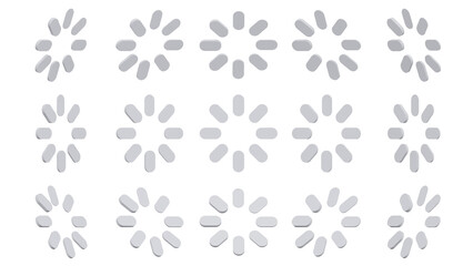 3d render icon loading icon with 3d render style white color