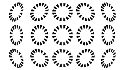 3d render icon loading icon with 3d render style black color
