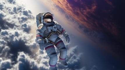 Astronaut floating
