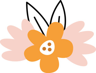 Floral Ornament With Leaves