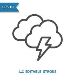 Storm Icon - Cloud, Lighting Bolt, Lightning Storm, Weather, Clouds