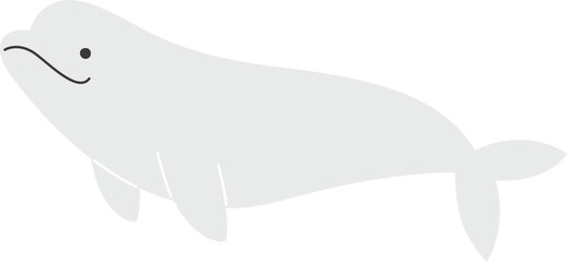 Swimming Beluga Whale