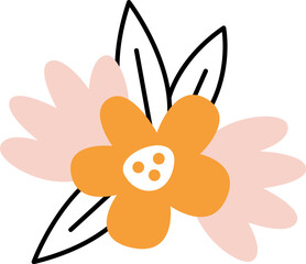 Floral Ornament With Leaves