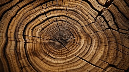 Fototapeta premium Wooden cut texture photorealistic. AI generated