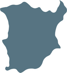 doodle freehand drawing of samui island map.