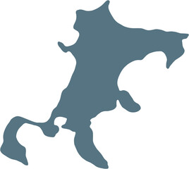 doodle freehand drawing of procida island map.