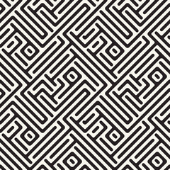 Monochrome Ethnic Maze Pattern