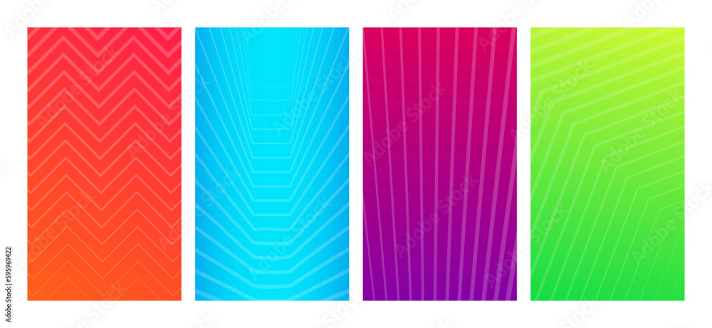 Poster modern colorful gradient background with lines