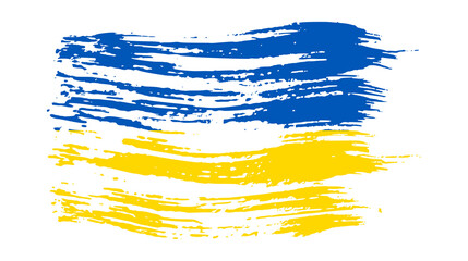 Ukrainian national flag in grunge style