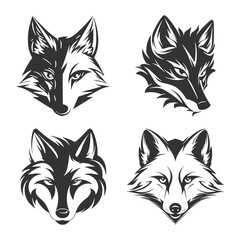 Fototapeta na wymiar Fox head logo Vector Illustration
