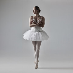 Dance without ballet is just jumping. Full of a beautiful young ballet dancer rehearsing in a dance studio.