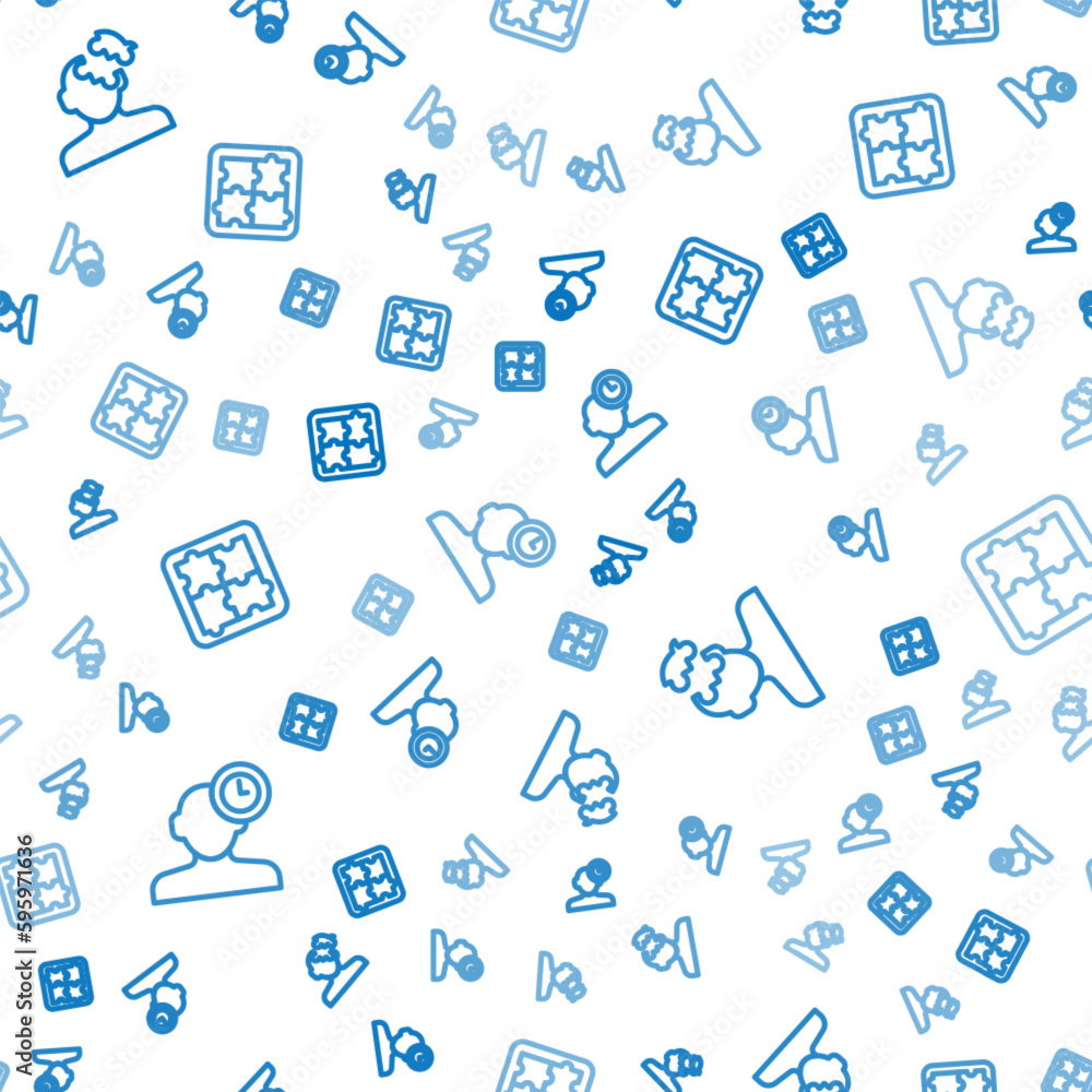 Aufkleber set line insomnia, solution problem in psychology and on seamless pattern. vector