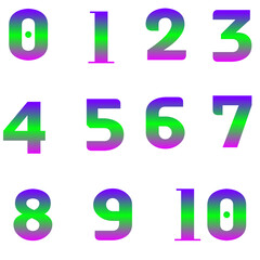printable numbers 1 to 10 for kids learning.