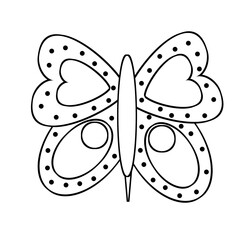 Black and white butterfly illustration 
