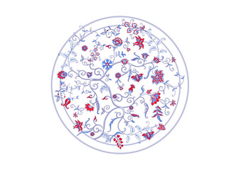 Traditional eastern classical luxury old fashioned floral ornament. Clip art, set of elements for design. Vector illustration.