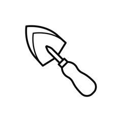 Hand garden shovel icon vector design template