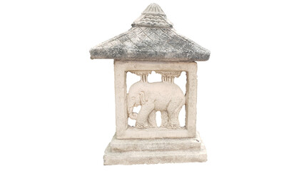 Elephant Garden Lamp Isolated on Transparent Background