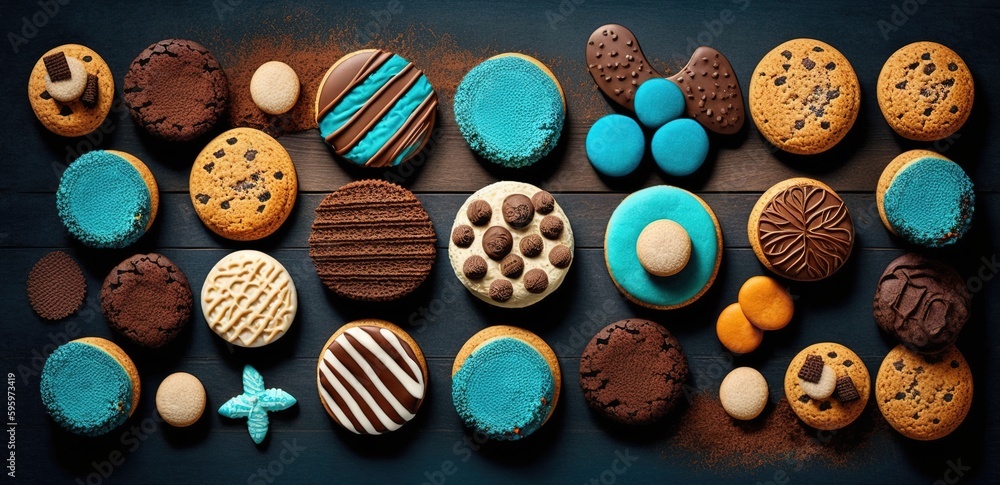 Poster look at this tempting cookie combination generative ai