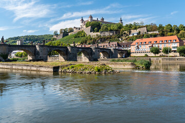 Obraz premium View of Wurzburg, an historic city on the Romantic Road and popular tourist destination in Germany