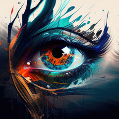 Abstract Eye digital painting