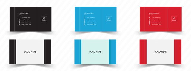 Double-sided creative business card vector design template, modern business card print templates, Clean Corporate Business Card Layout, Modern and simple business card design. 