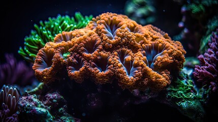 Obraz premium tropical coral reef. Created with generative technology.