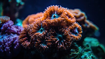 Fototapeta na wymiar red sea anemone. Created with generative technology.