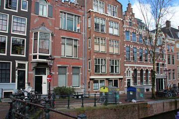 old brick houses in amsterdam (the netherlands) 