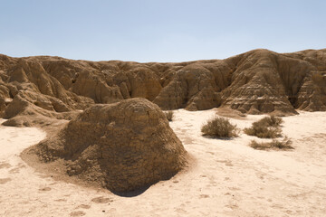 Fototapeta na wymiar Dry desert landscape of the nature reserve