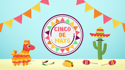 Cinco de Mayo celebration background. Cinco de Mayo vector illustration.