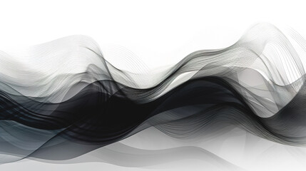 White background with soft black lines, generative AI.