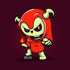 devil ghost cartoon character vector asset resource