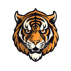 Tiger logo. Beautiful tiger head logo. Tiger logo vector on white background