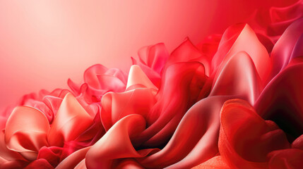 Naklejka premium abstract background of red and pink silk fabric.