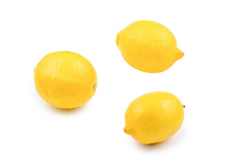 Lemon isolated on white background. Space for test or design.