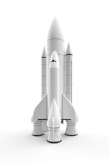 rocket model  isolated on a white background Generative AI