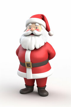 Santa Claus  isolated on a white background Generative AI