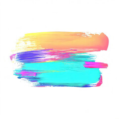 colorful brush stroke and texture. Grunge vector abstract hand - painted element. Underline and border design with Generative AI.