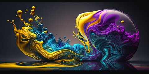 fluid ripples, abstract liquid surface by ai generative